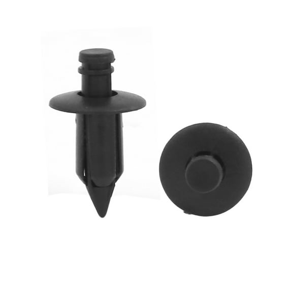 Unique Bargains 50 Pcs Black Plastic Door Trim Push Pins Fasteners Rivets for 7mm Hole Dia