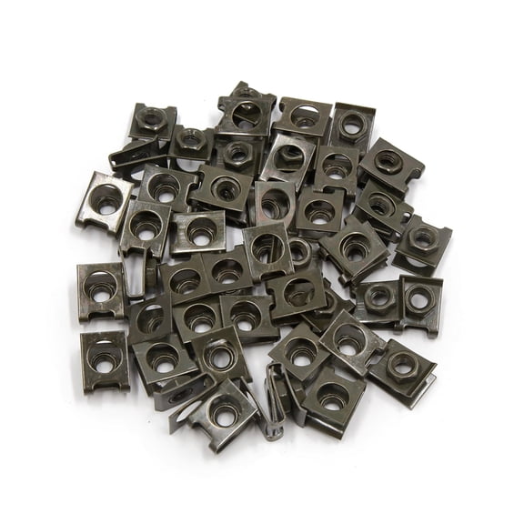 Unique Bargains 50 Pcs Dark Green Metal Motorcycle M6 U Nuts Fairing Clip Speed Fastener