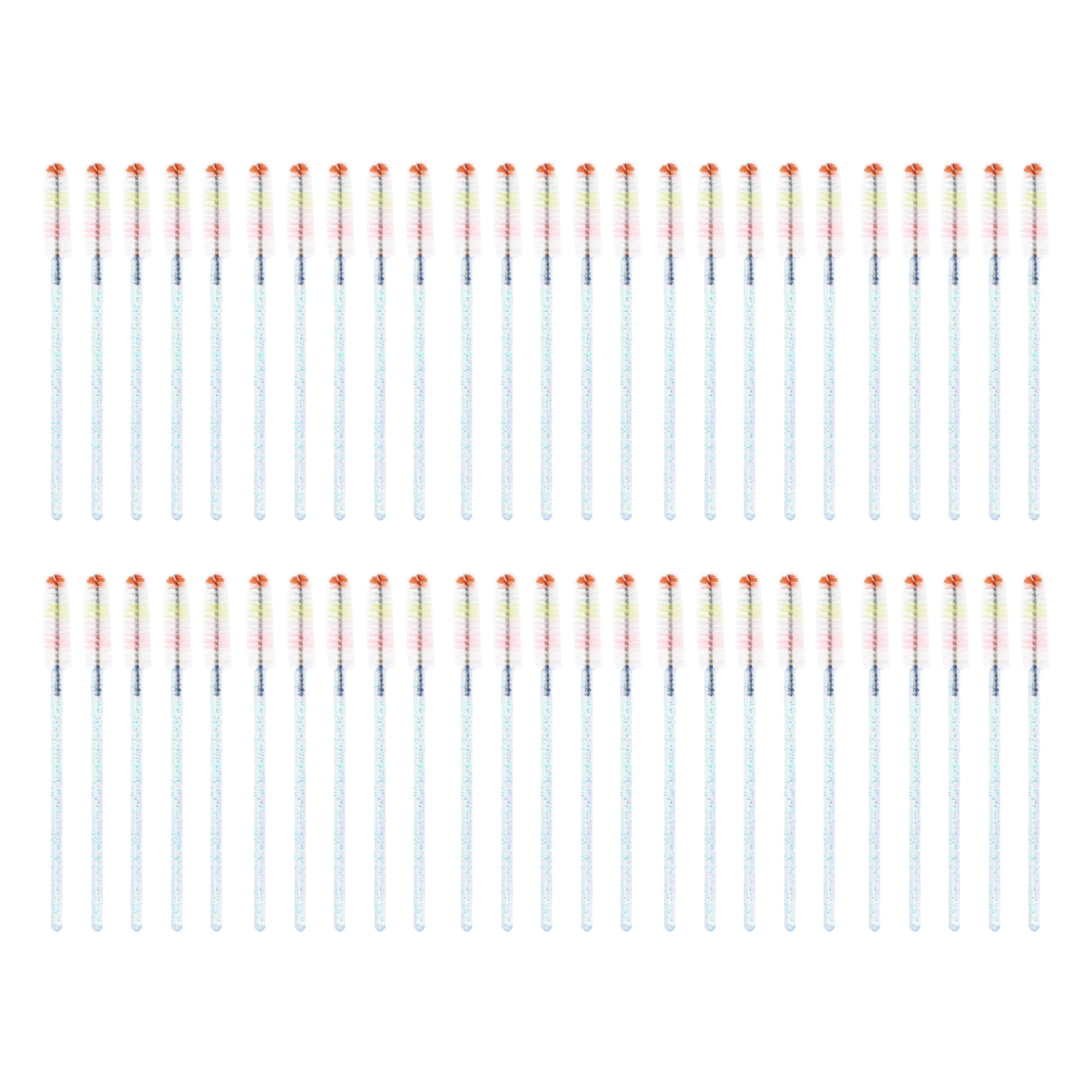 Unique Bargains 50 Pcs Disposable Colorful Eyelash Brush for Bathroom Dark Green