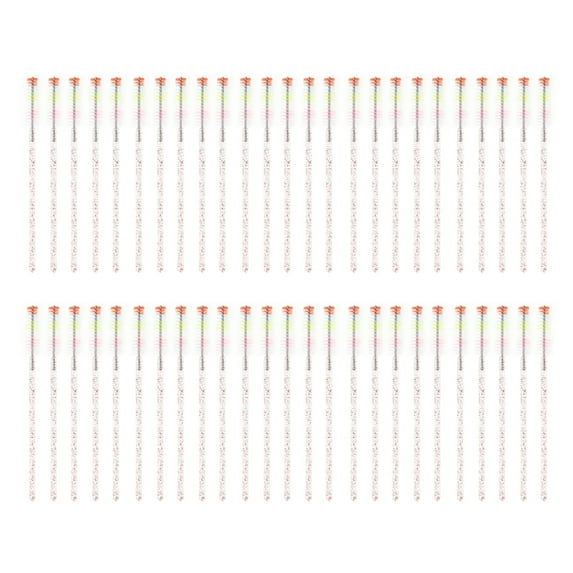 Unique Bargains 50 Pcs Disposable Colorful Eyelash Brush for Bathroom Red Plastic Nylon