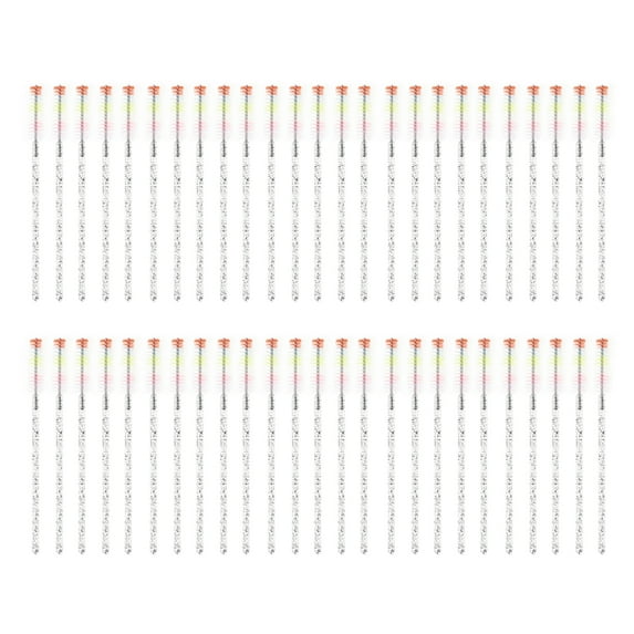 Unique Bargains 50 Pcs Disposable Colorful Eyelash Brush for Bathroom Transparent Black Plastic Nylon