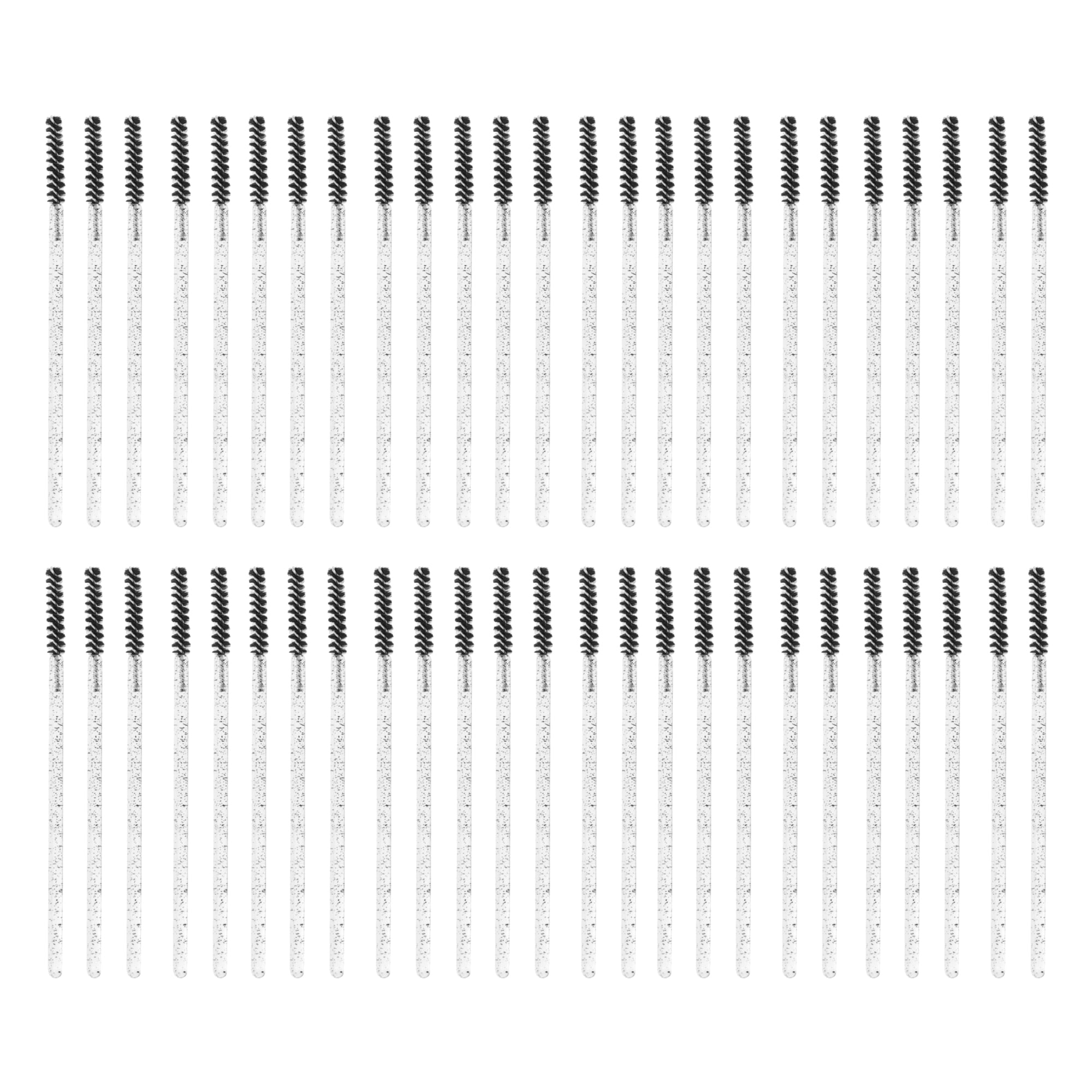 Unique Bargains 50 Pcs Disposable Eyelash Brush for Bathroom Transparent, Black