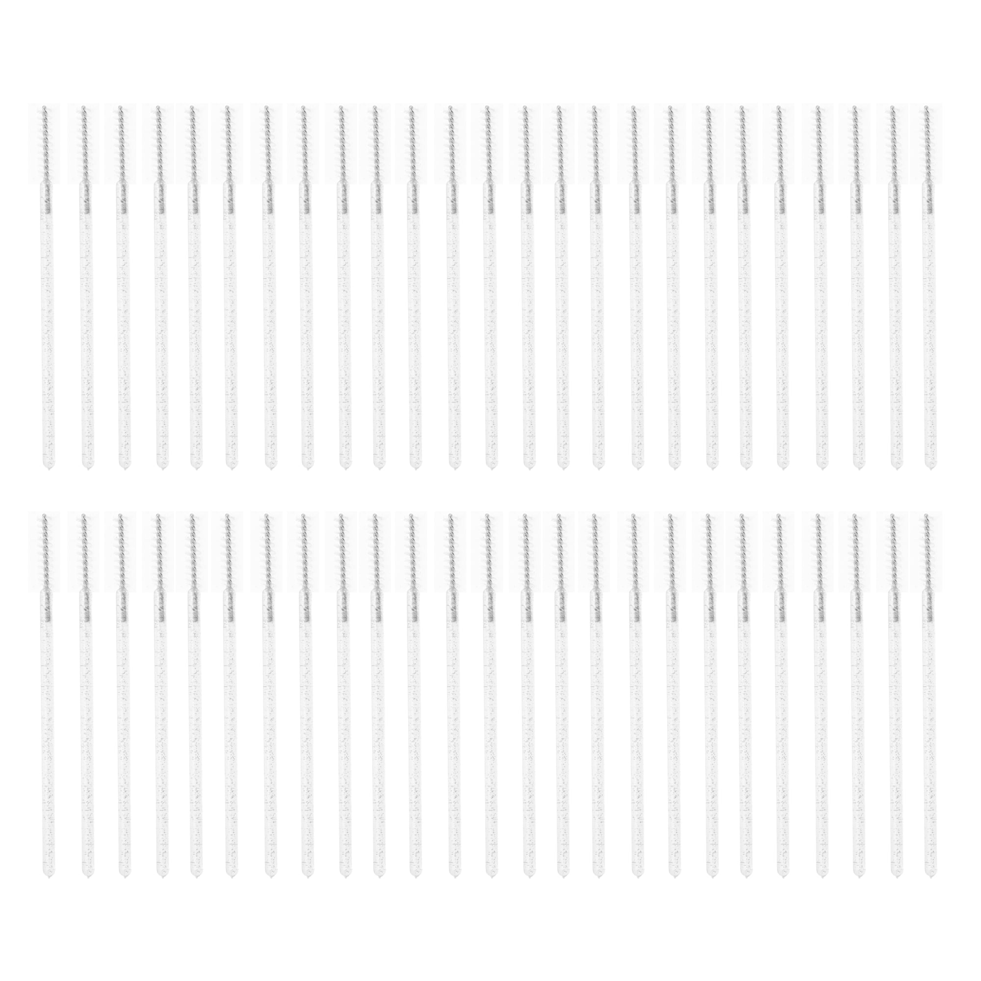 Unique Bargains 50 Pcs Disposable Eyelash Brush for Bathroom White