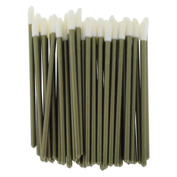 Unique Bargains 50 Pcs Disposable Solid Rod Lip Brush for Daily Makeup Application Gold