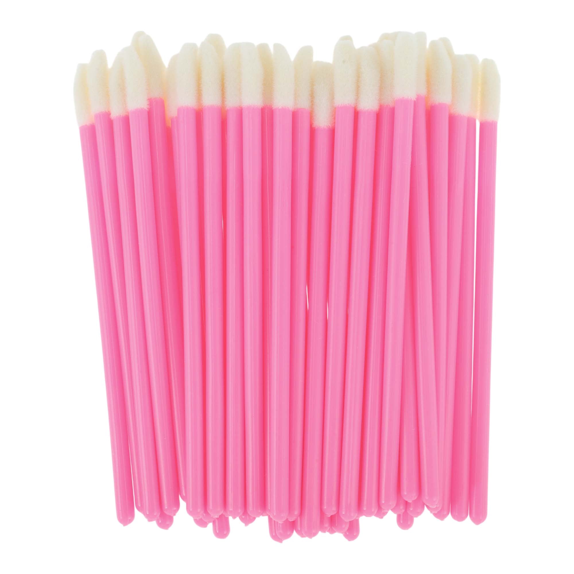 Unique Bargains 50 Pcs Disposable Solid Rod Lip Brush for Daily Makeup Application Red