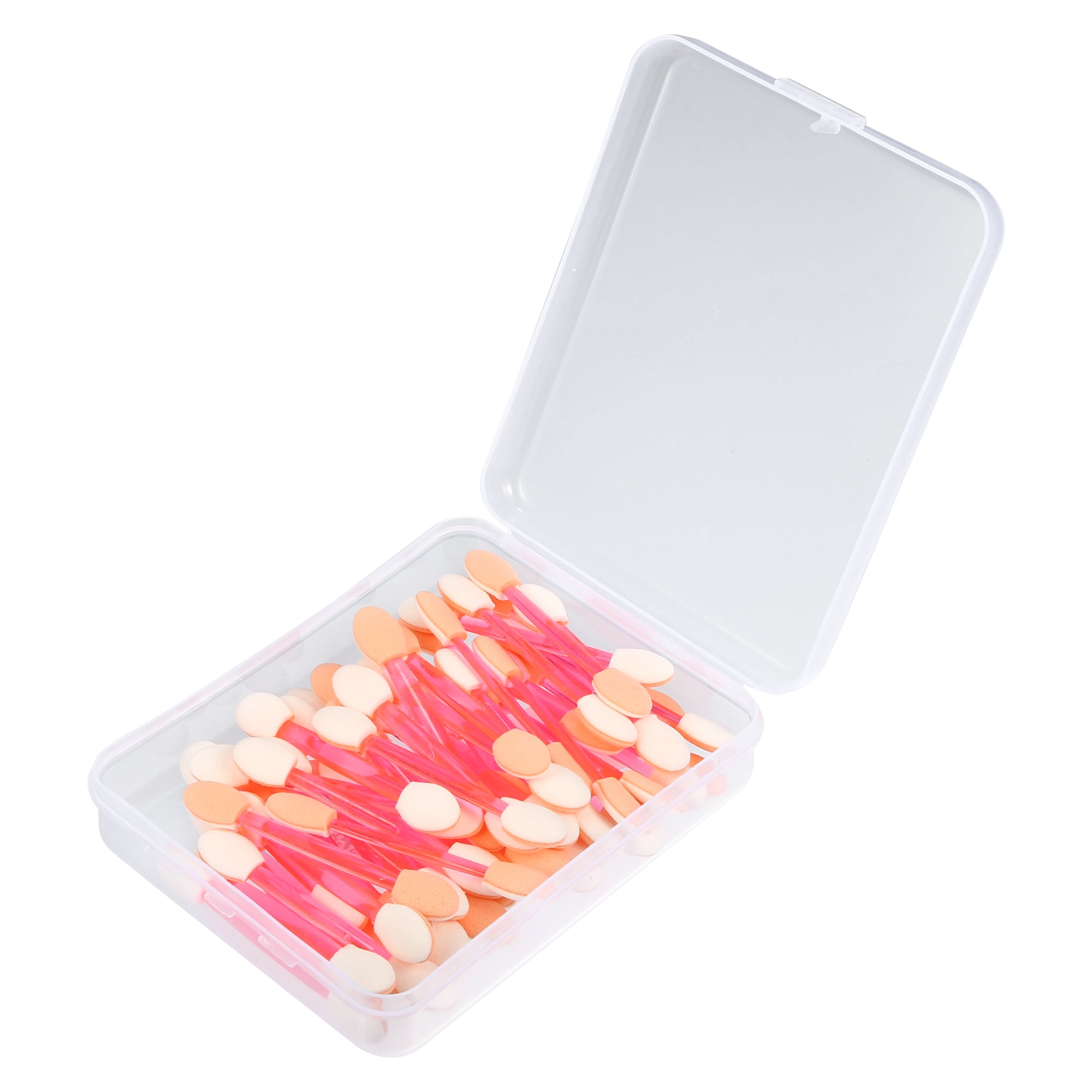 Unique Bargains 50 Pcs Dual Sides Eye Shadow Sponge Applicators Pink White