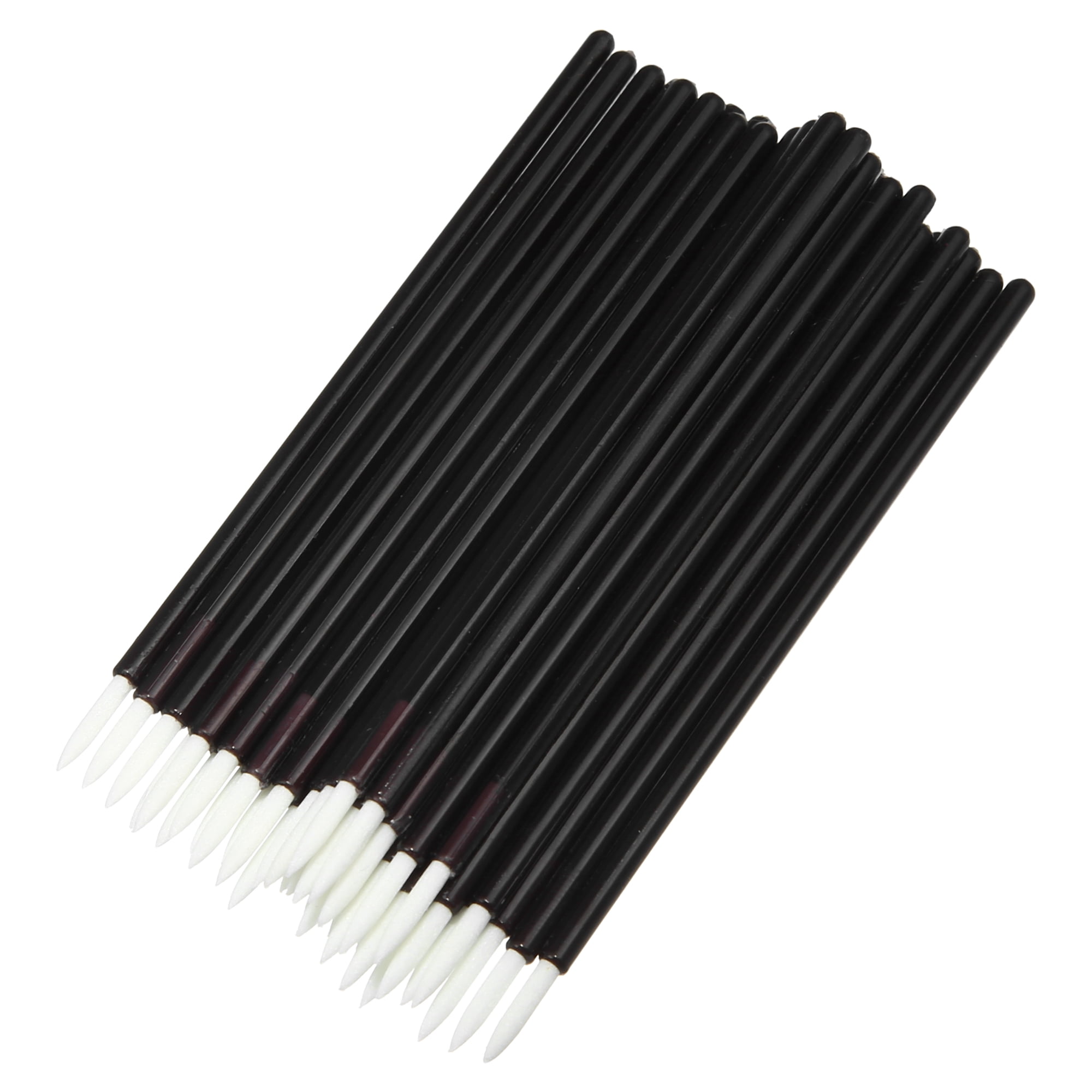 Unique Bargains 50 Pcs Eyeliner Brushes Applicators with Cover for Makeup Application