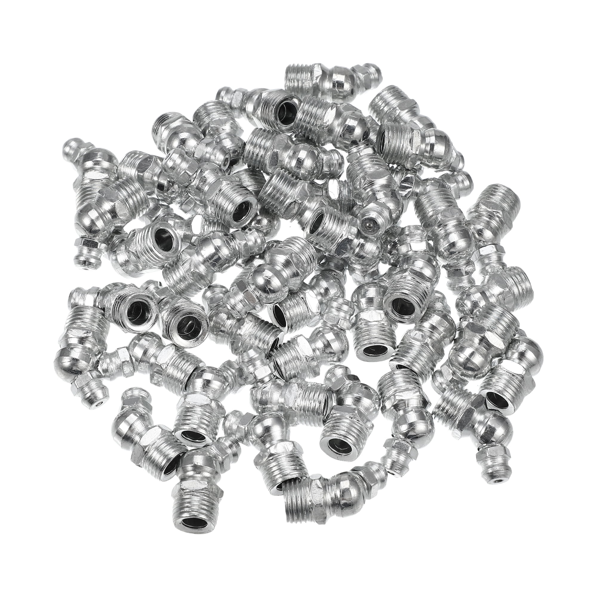 Unique Bargains 50 Pcs M10x1 Car Grease Nipple Fitting Bend 45 Degree