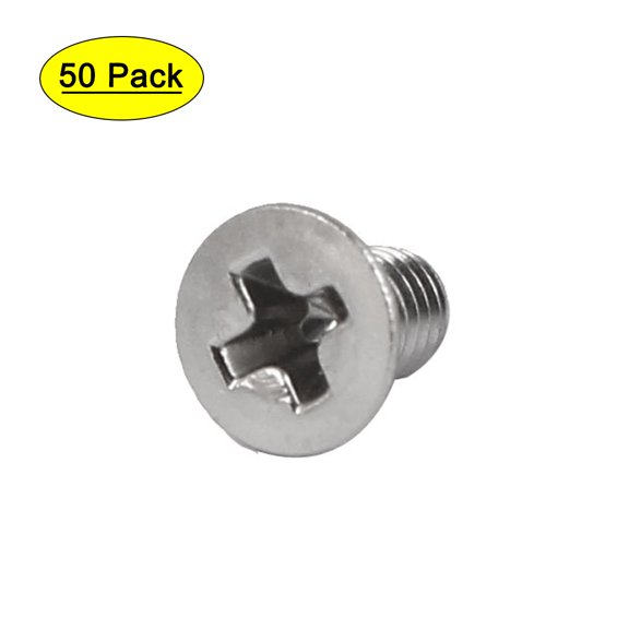 Unique Bargains 50 Pcs M3x5mm 316 Stainless Steel Countersunk Machine Screws