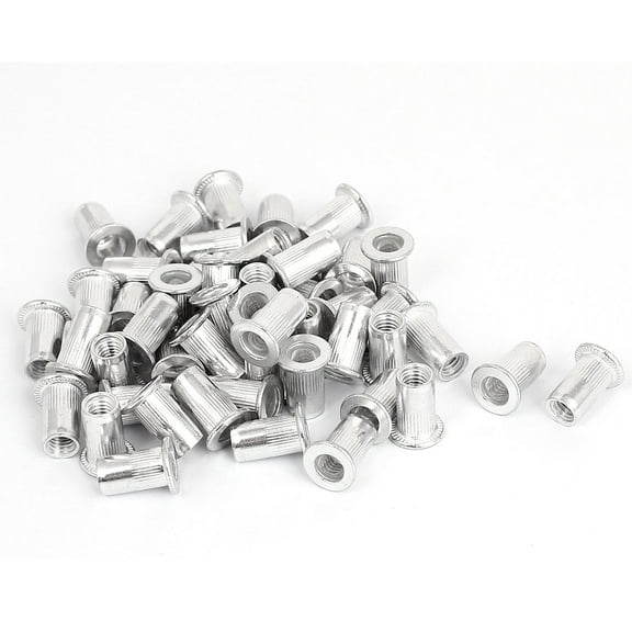 Unique Bargains 50 Pcs M5x13mm Aluminium Countersunk Head Blind Rivet Nuts Rivnuts Nutserts