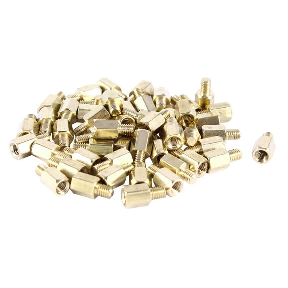 Unique Bargains 50 Pcs PCB Motherboard Standoff Hex Spacer Screw Nut M3 Male 4mm to Female 6mm