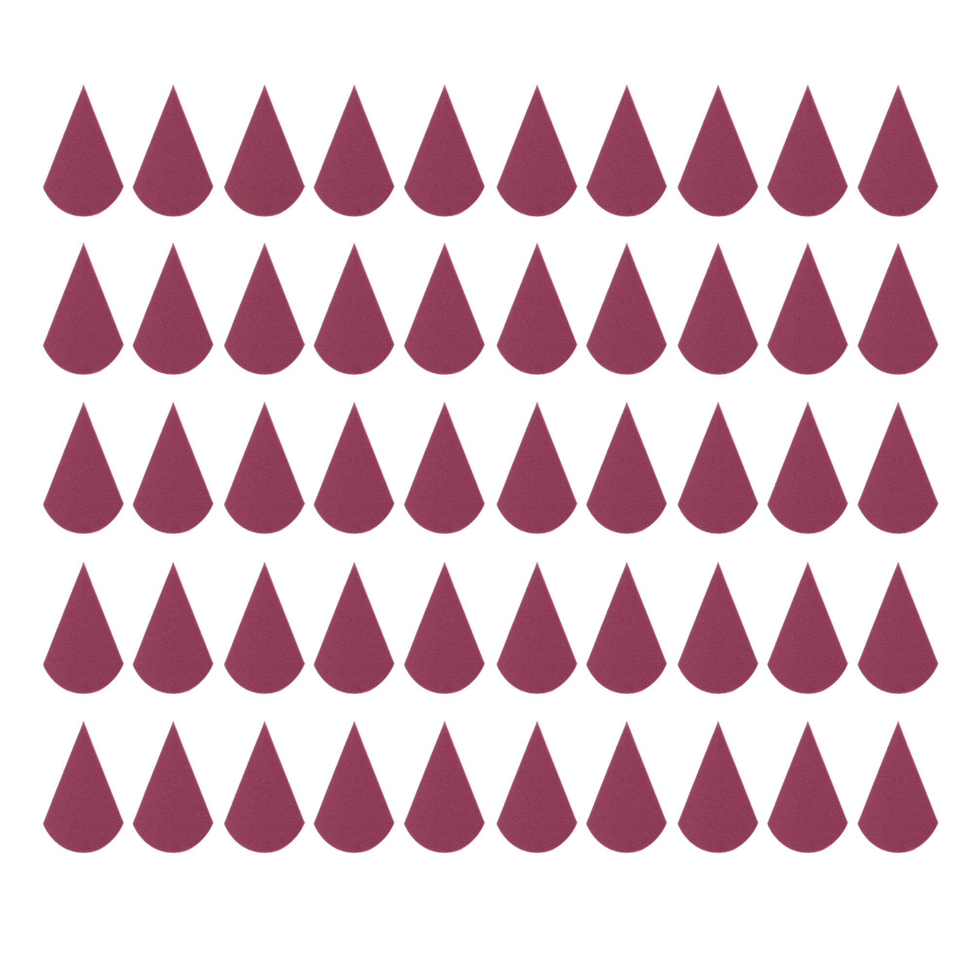 Unique Bargains 50 Pcs Portable Face Makeup Sponge for All Your Makeup Needs Wine Red