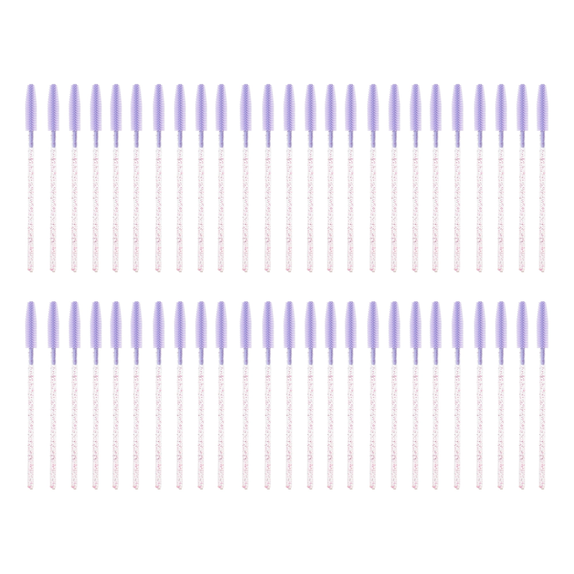Unique Bargains 50 Pcs Portable Silicone Eyelash Brush for Bathroom Purple