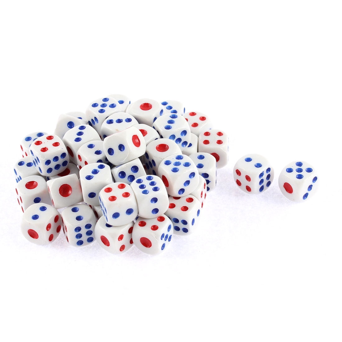 Unique Bargains 50 Pcs Square 1-6 Number Dots Casino Party Bar Holiday Game Gambling Dices