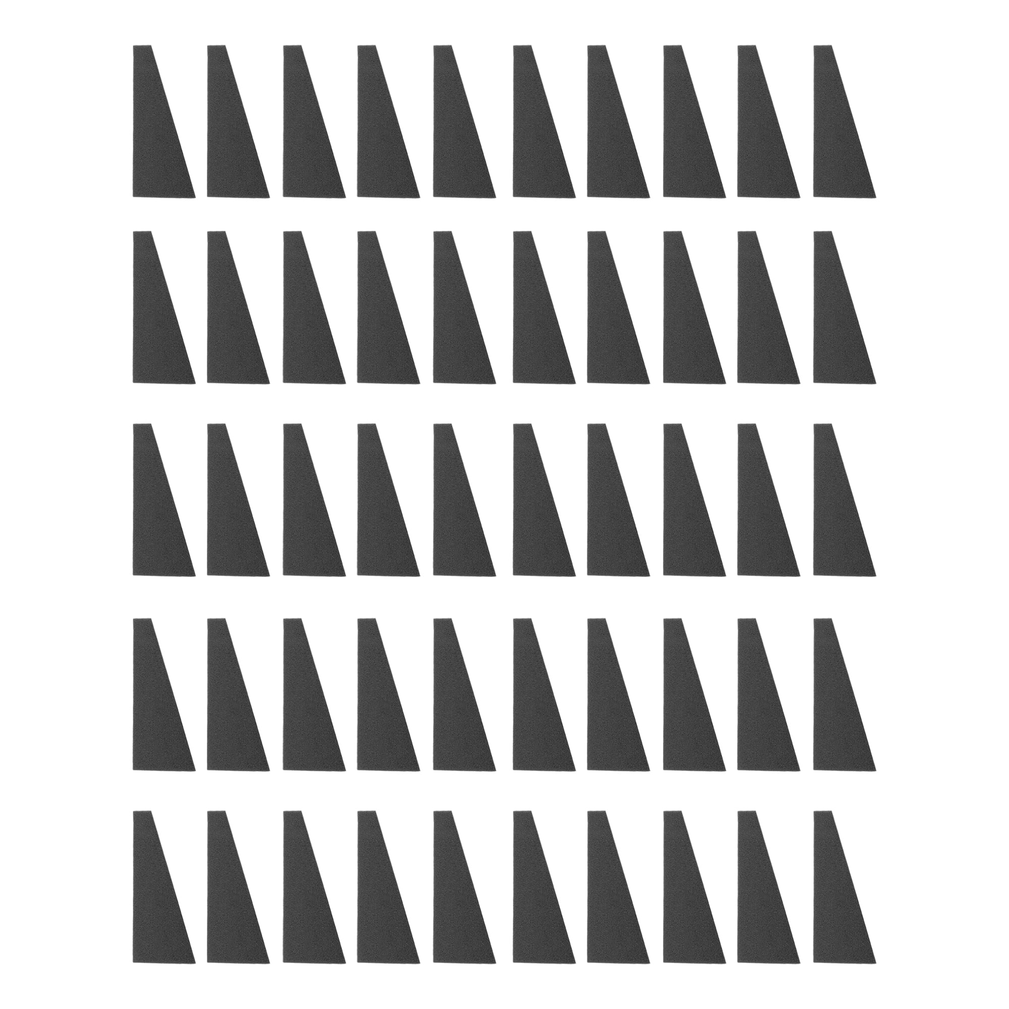 Unique Bargains 50 Pcs Trapezoid Face Makeup Sponge for Bedrooms Black