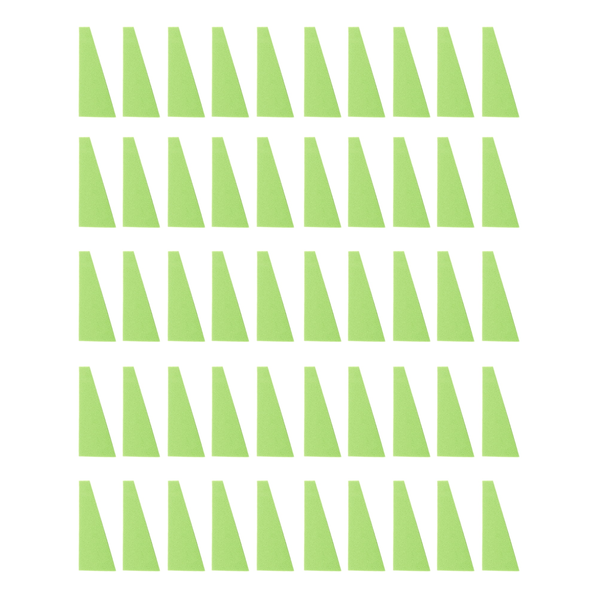 Unique Bargains 50 Pcs Trapezoid Face Makeup Sponge for Bedrooms Green