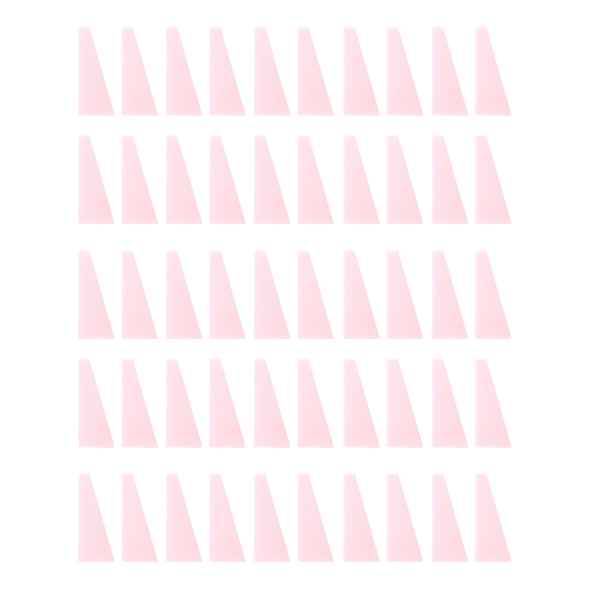Unique Bargains 50 Pcs Trapezoid Face Makeup Sponge for Bedrooms Light Pink
