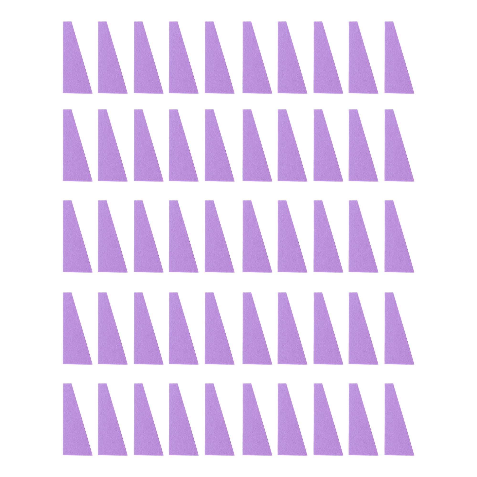 Unique Bargains 50 Pcs Trapezoid Face Makeup Sponge for Bedrooms Purple