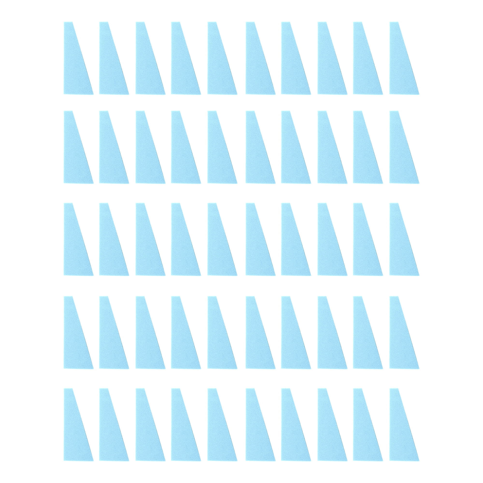 Unique Bargains 50 Pcs Trapezoid Face Makeup Sponge for Bedrooms Sky Blue