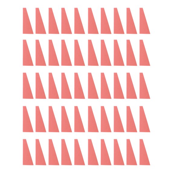 Unique Bargains 50 Pcs Trapezoid Face Makeup Sponge for Bedrooms Watermelon Red Hydrophilic Polyurethane