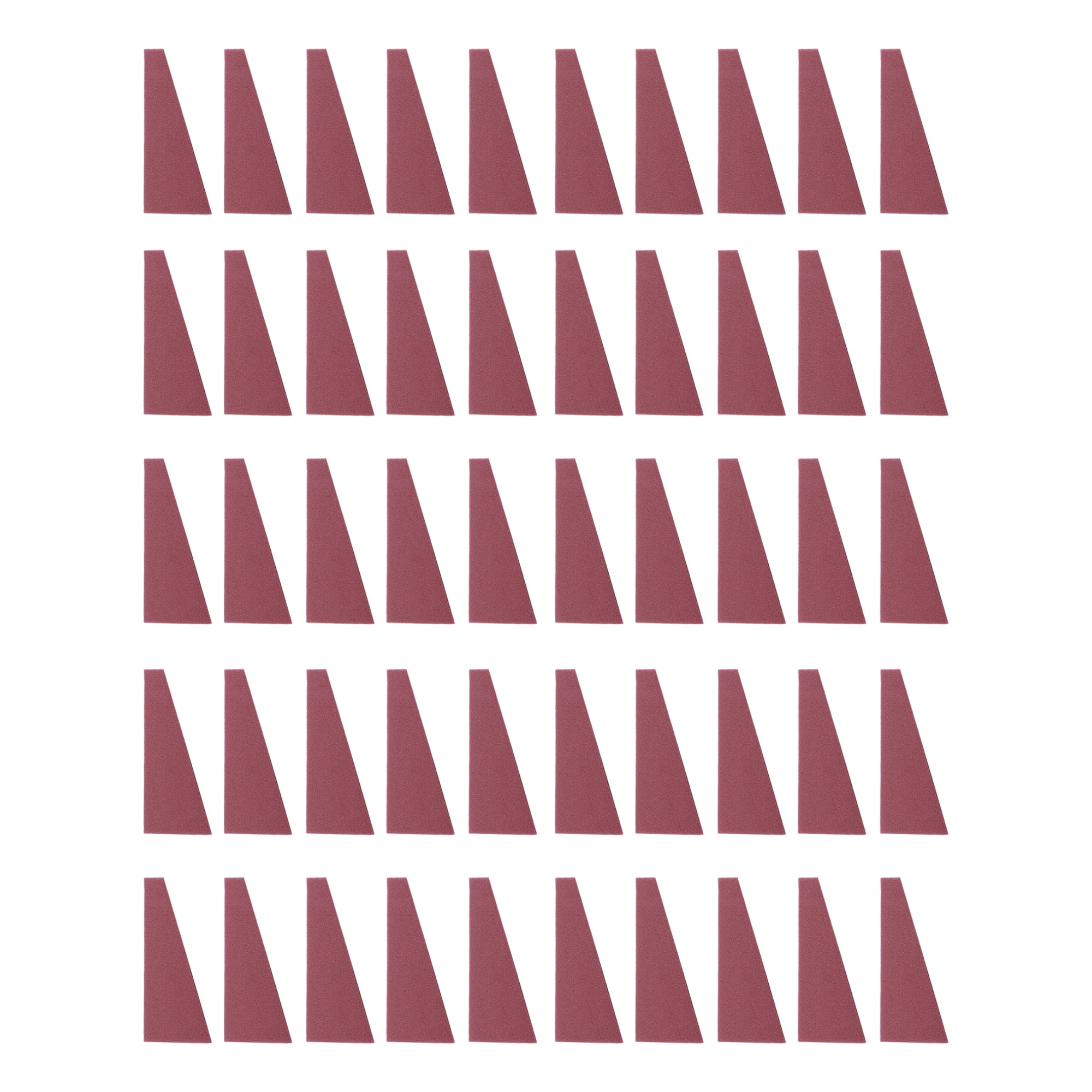 Unique Bargains 50 Pcs Trapezoid Face Makeup Sponge for Bedrooms Wine Red