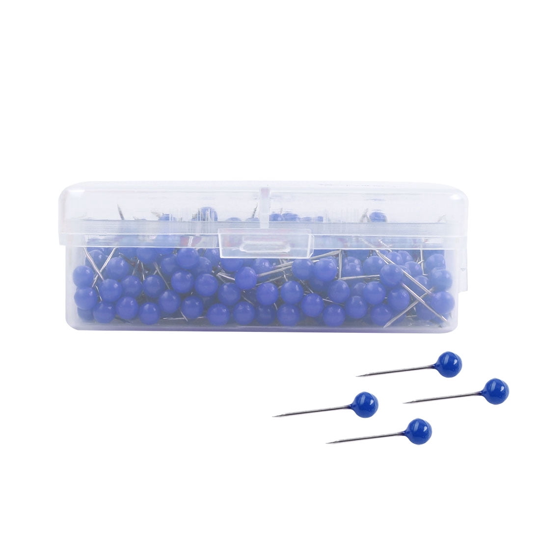 Unique Bargains 500 Pcs 1/8" Push Pins Thumb Tacks Home Office School Use Blue