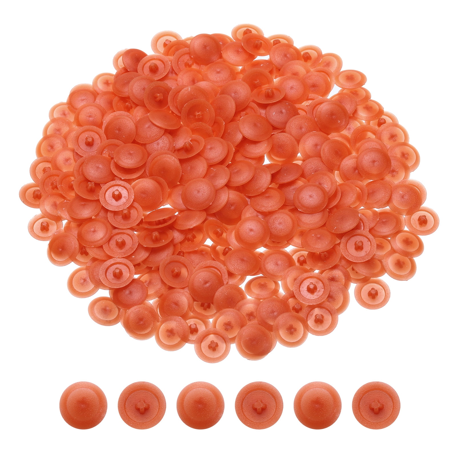 Unique Bargains 500Pcs Durable Plastic Screw Cap Covers Cherry Red