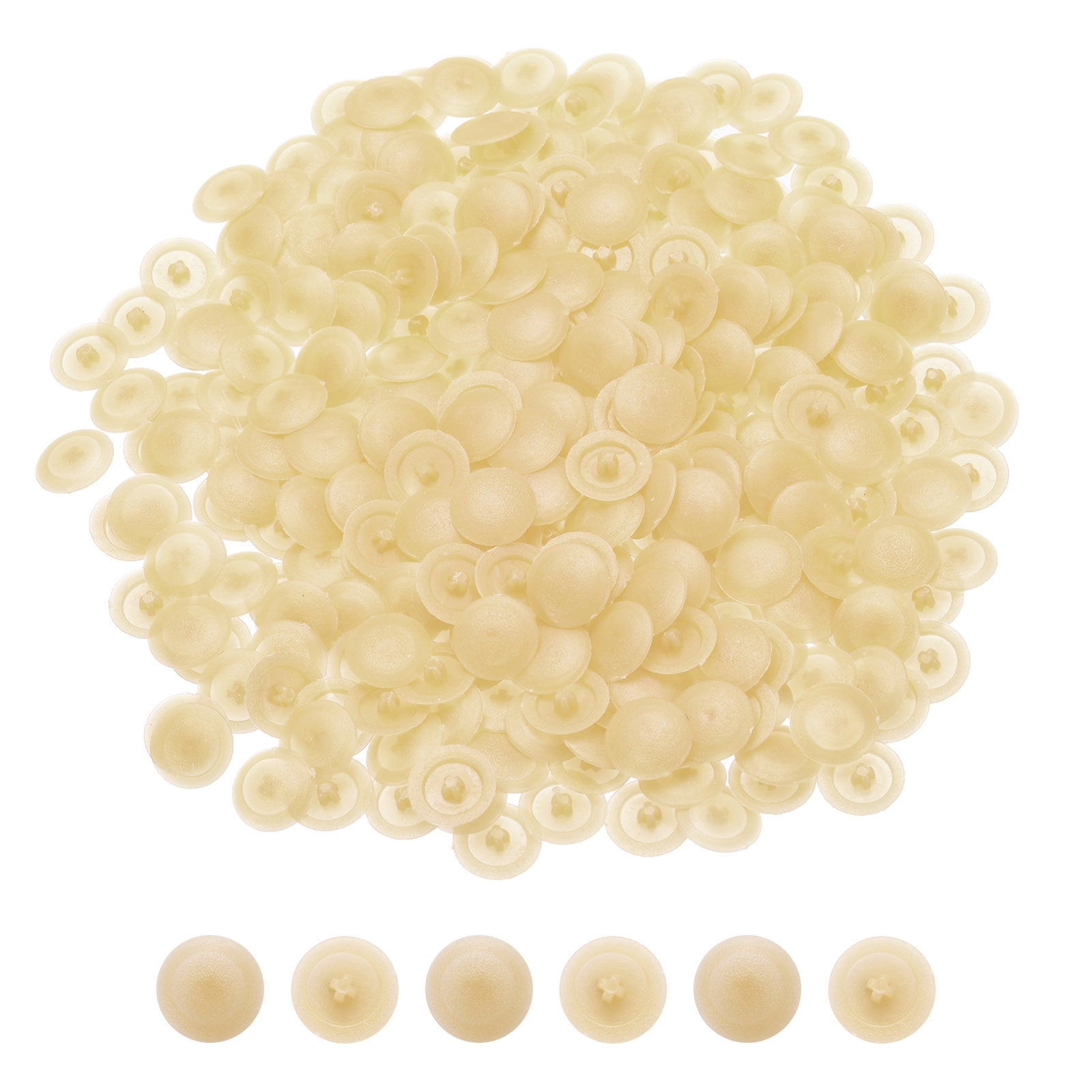 Unique Bargains 500Pcs Durable Plastic Screw Cap Covers Maple