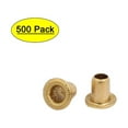 thumbnail image 1 of Unique Bargains 500pcs M2.3 x 3mm Brass Plated Metal Hollow Eyelets Rivets Gold Tone, 1 of 4