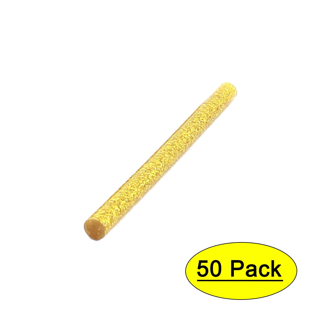 Unique Bargains 50Pcs 0.28" x 4" Gold Tone Glitter Glue Stick for