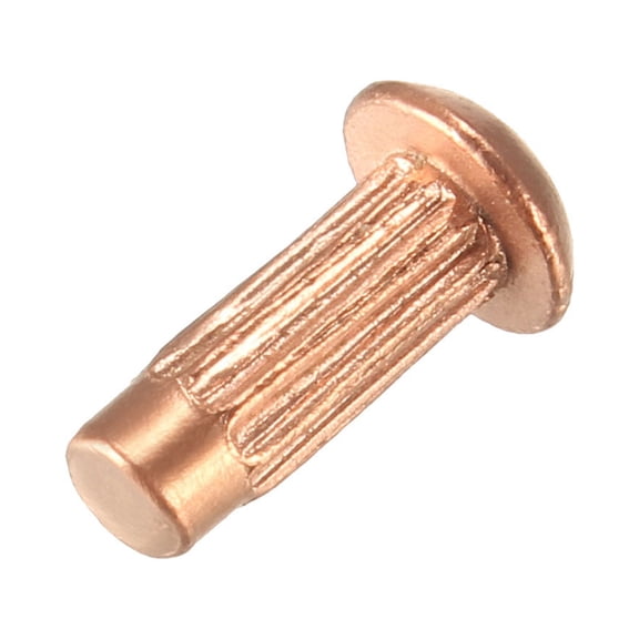 Unique Bargains 50Pcs 1/8" x 5/16" Round Head Copper Solid Rivets Fastener