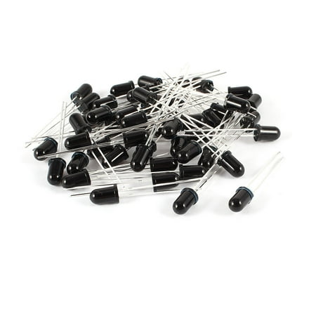 Unique Bargains 50Pcs 5mm Round Head Receiver Photodiodes IR Diode
