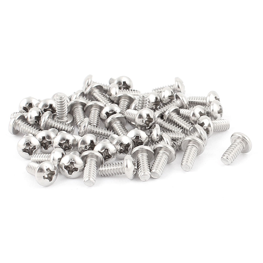 Viti Testa Tonda Intagliata 6-32 X 5/16 Pollici, Acciaio Inox, Pacco Da 100 Pezzi