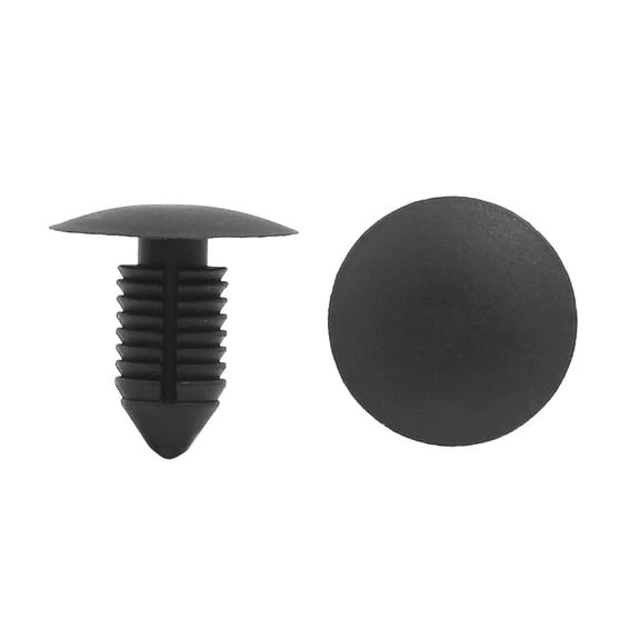 Unique Bargains 50Pcs Black Plastic Rivets Fastener Fender Bumper Push Clips 11mm for Car