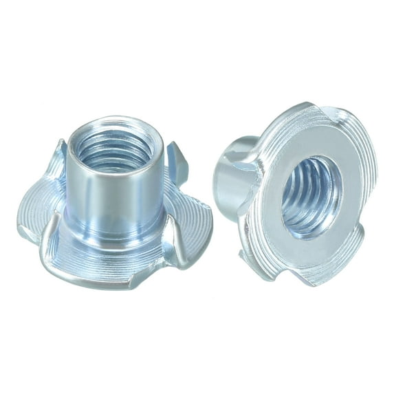 Unique Bargains 50Pcs M10 4 Pronged Tee Nut T-Nut For Rock Climbing Holds Wood Furniture