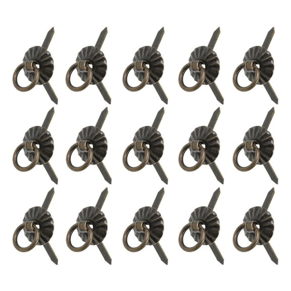 Unique Bargains 50Pcs Small Ring Pulls Handle for Decorative Box Chest Drawer