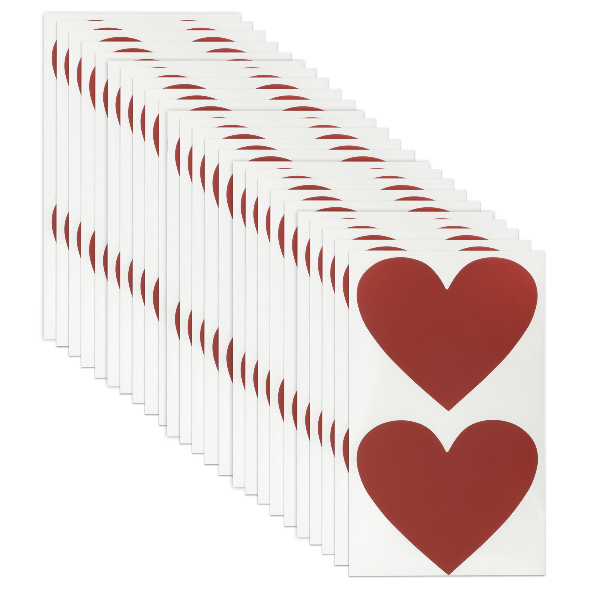 Unique Bargains 50Pcs Surprise Wedding Scratch Stickers 2.76" x 2.36" Red