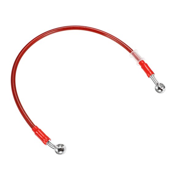 Unique Bargains 50cm 19.69" Length 10mm ID Motorcycle Hydraulic Brake Line Oil Hose Pipe 28 0 Stainless Steel Red