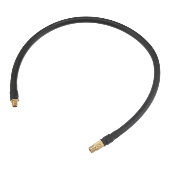 Unique Bargains 50cm Tire Inflator Extension Hose Chuck Adapter Air Pump Tube Tire Valve Pipe for Car Black Copper Tone