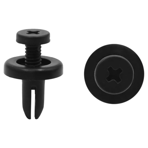 Unique Bargains 50pcs 4mm Hole Black Universal Car Fender Rivets Plastic Fastener Clips