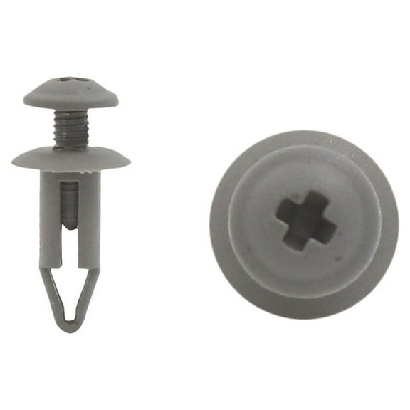 Unique Bargains 50pcs 6mm Hole 13mm Head Car Plastic Trim Door Panel Retainer Clips Rivet Gray