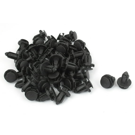 Unique Bargains 50pcs 9mm Hole Plastic Rivets Fastener Car Mudguard Bumper Push Clips