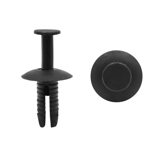 Unique Bargains 50pcs Black Plastic 6.5mm Car Push Clips Panel Rivets Fender Bumper Fastener