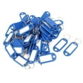 thumbnail image 1 of Unique Bargains 50pcs Blue Plastic Luggage Fobs ID Label Name Tag Badge Clip Holder Keyring, 1 of 1
