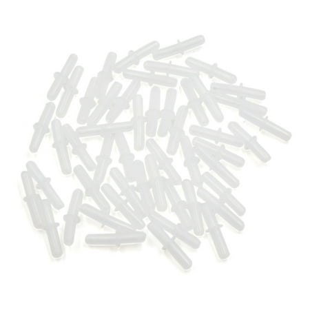 Unique Bargains 50pcs Clear Palstic Straight Airline Tubing Connector for Aquarium Tank