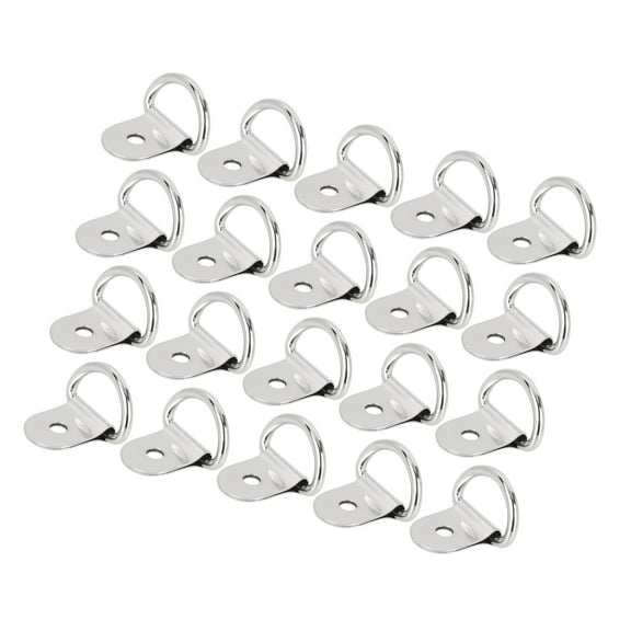 Unique Bargains 50 Pcs D Shape Tie Down Anchors Lashing Ring for Car Truck Trailers Boats