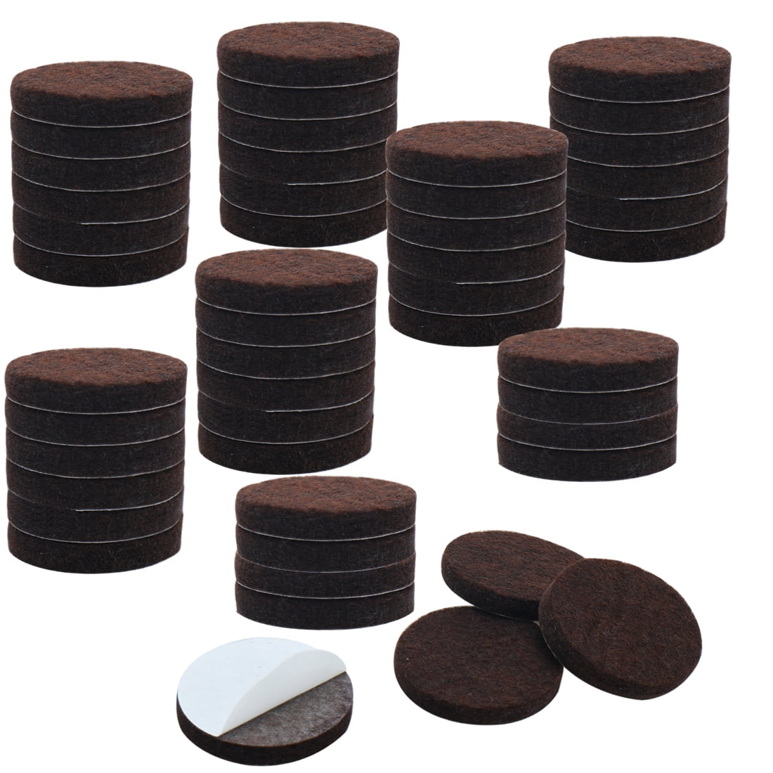 Unique Bargains 50pcs Felt Furniture Pads Round Floor Protector for Chair 25mm