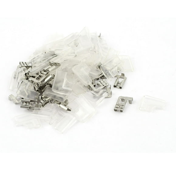 Lot De 50 Bornes Mâles électriques à Sertir 6.3mm - Connecteurs Spade Pour Câblage Et Branchements