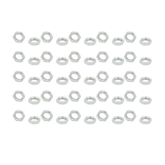 Unique Bargains 50pcs M10 x 4mm Female Thread Metal Hex Nut Screw Cap Fastener 1mm Thread Pitch