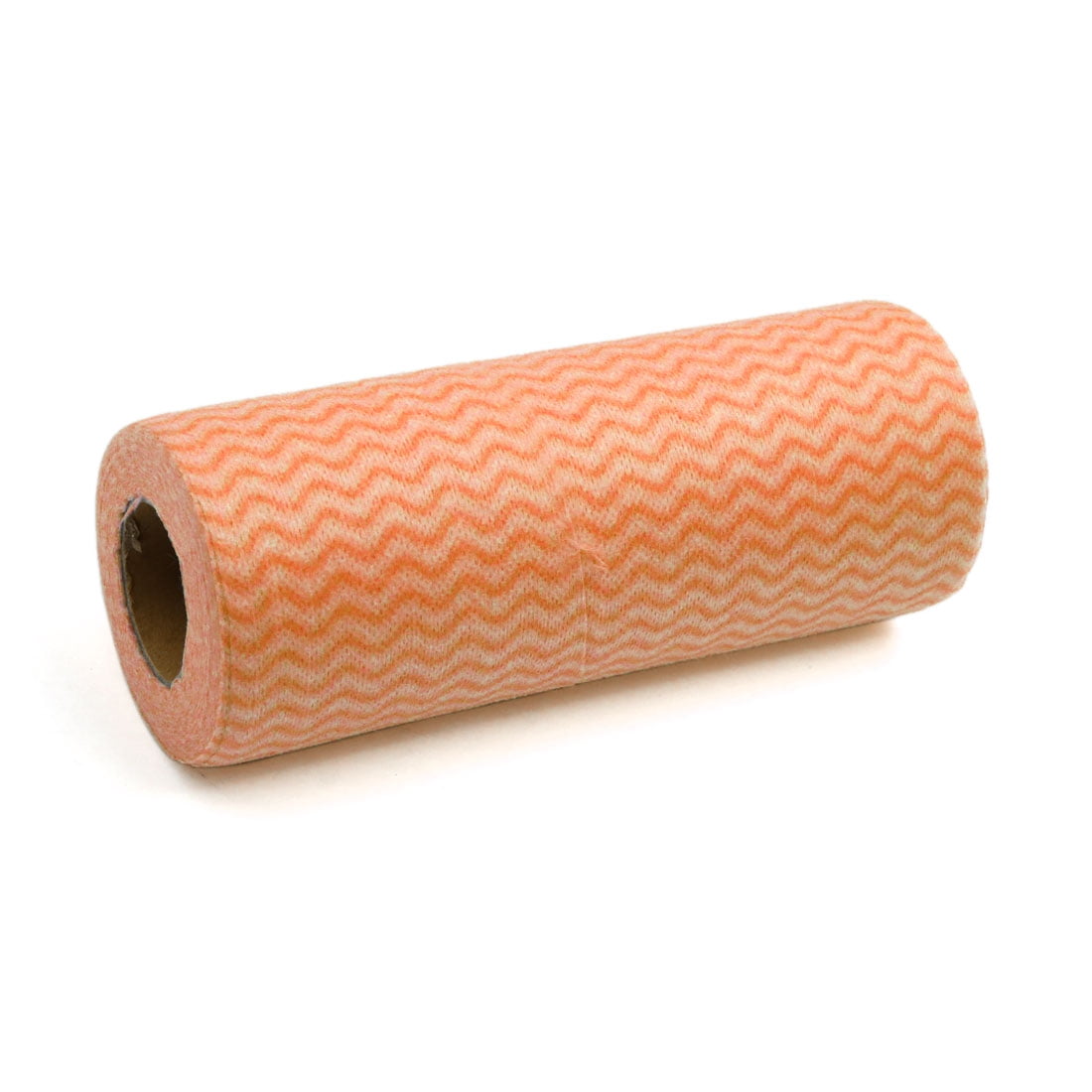 Unique Bargains 50pcs Orange Disposable Household Non-woven Fabric Washable Dishcloth Roll